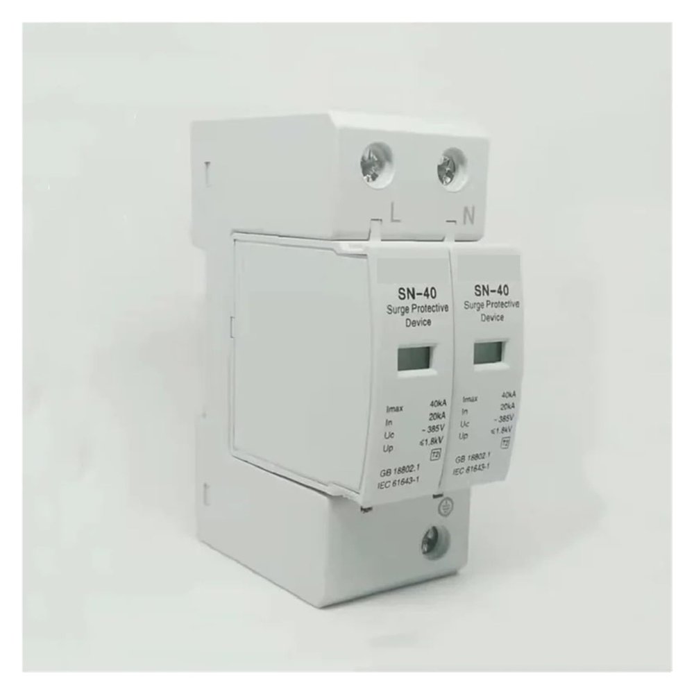 PYKFVTGL SPD 20KA 40KA 2P 20ka40kasurge Arrester Protection Device Electric House Surge Protector 385V AC(30-60kA)