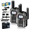 Global POC Walkie Talkies Unlimited Range radios Long Distance Portable AM FM Two Way Radios 1000 Miles Fast Handheld Radios with Enhanced Antenna for Outdoor & Emergency & Construction. (6) view 1