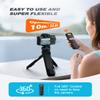 for Sony Tripod with Rechargeable Remote Control - Aodelan Wireless Shooting Grip Mini Tripod with OLED Screen for Vlogging for ZV-E10,ZV-1F,RX100 VII,a6100,a6400,a7 III,a9 II; Replace Sony GP-VPT2BT view 4