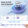 100W 6-in-1 Retractable Multi Charging Cable, USB C/Lightning/Micro Multi Charger Cord for iPhones, iPads, MacBook, Tablets, Galaxy, Note & More - 4Ft/1.2M 5A Fast Charging, Durable & Portable, Purple view 3