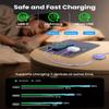100W 6-in-1 Retractable Multi Charging Cable, USB C/Lightning/Micro Multi Charger Cord for iPhones, iPads, MacBook, Tablets, Galaxy, Note & More - 4Ft/1.2M 5A Fast Charging, Durable & Portable, Purple view 4