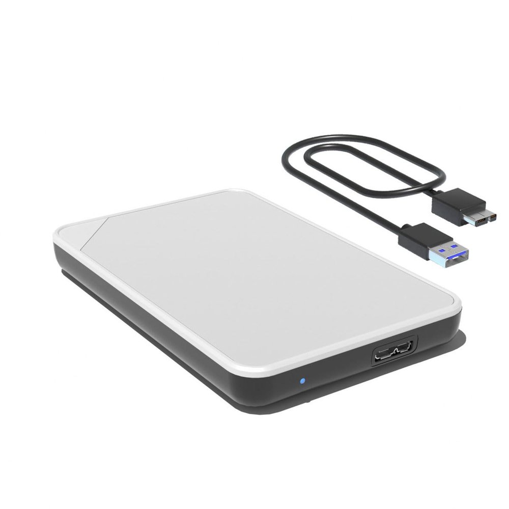 ShuoArmor 2.5" External Hard Drive Enclosure USB 3.0 to SATA III (6Gbps), Tool-Free for SSD/HDD 7-9.5mm - Compatible with Windows/Mac/PS5/Xbox (White)