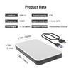 ShuoArmor 2.5" External Hard Drive Enclosure USB 3.0 to SATA III (6Gbps), Tool-Free for SSD/HDD 7-9.5mm - Compatible with Windows/Mac/PS5/Xbox (White) view 2