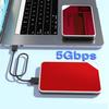 ShuoArmor 2.5" External Hard Drive Enclosure USB 3.0 to SATA III (6Gbps), Tool-Free for SSD/HDD 7-9.5mm - Compatible with Windows/Mac/PS5/Xbox (White) view 3