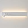Up Down Wall Light with 2 Switches Modern LED 20W Indoor Long Stripe 3W Reading Lamp Bedroom Bedside Warm 3000K for Living Room Stair Corridor,White view 1