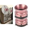 1 Pair Nab Hub Adapters with Lock, 1/4 10 Inch Reel to Reel Tape Nab Hub Adapter, Aluminum Alloy Opener Universal Loading Device for Tape Recorder (Pink) view 4