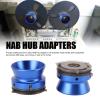 1 Pair Nab Hub Adapters with Lock, 1/4 10 Inch Reel to Reel Tape Nab Hub Adapter, Aluminum Alloy Opener Universal Loading Device for Tape Recorder (Blue) view 2