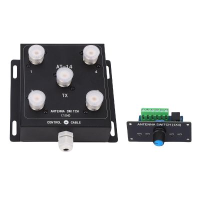 4-Way Coaxial Remote Antenna Switch 12V Control Voltage 500W PEP with SO-239 Connector Compatible with Common Coaxial Cables for Roof Tower Installation