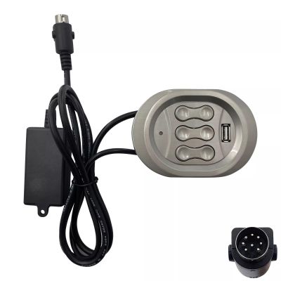 for KDH166A-003 Power Recliner 6 Button 8 Pin Switch Hand Control with USB