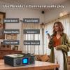 Kuephom Portable CD Player with Speakers: Rechargeable Bluetooth CD FM Radio with Remote - MP3/USB/TF playable with Stereo Sound - Sleep Timer/LCD Display/Earphone Jack - Music Lover/Nostalgia Gift view 3