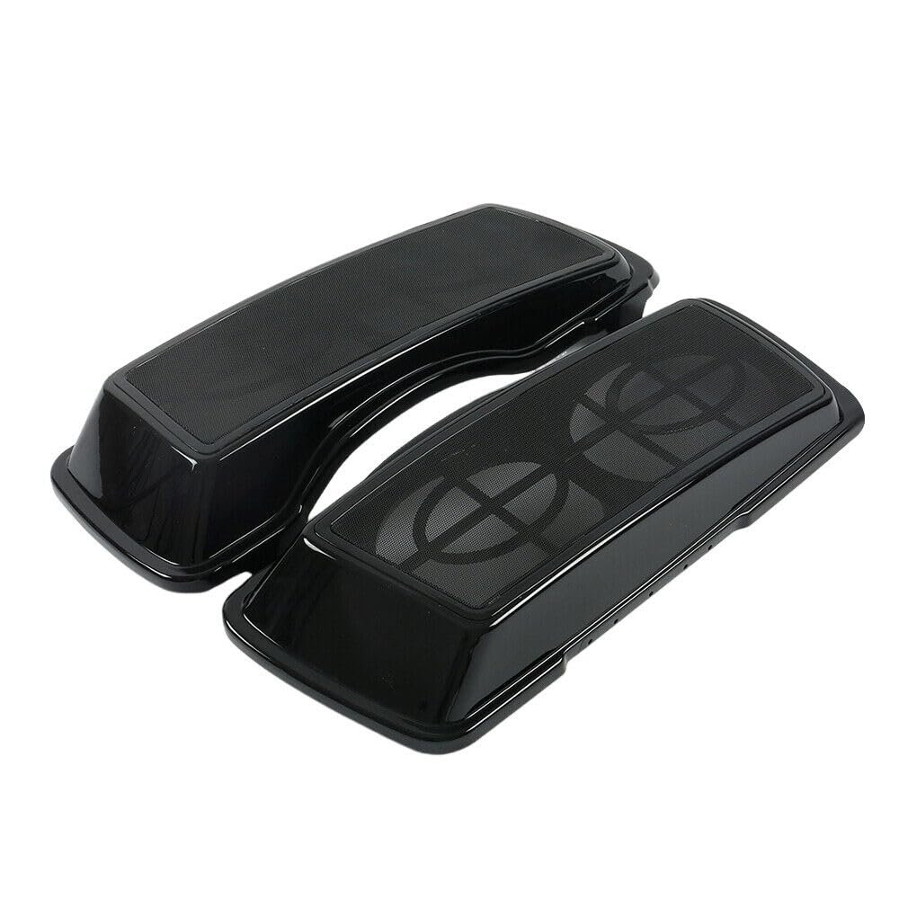 Black Dual 6"x9" Saddlebags Speakers Lids Compatible for Harley Touring CVO Road King Road Glide Electra Glide Street Glide Ultra Classic 1993-2013
