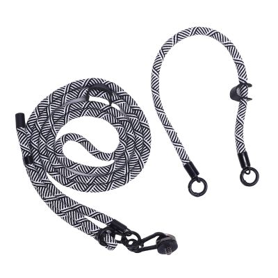 Alomejor Camera Lanyard Fit, Camera Strap Secure Attachment with Polyester Material for ONE X4, Pocket 3, Action 5 Photography Strap (Black White)