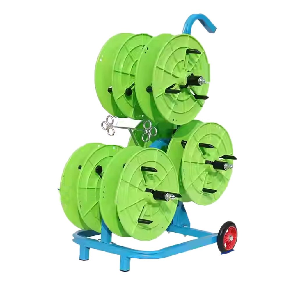 KIYILIHI Wire Spool Rack, Detachable Cable Caddy Storage Shelf,Portable Ropes Dispenser Holder for Cord Reels Paracord(Green)