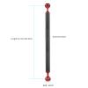 Yornimir Carbon Fiber Underwater Float Arm, 1-inch Dual Ball Buoyancy Arm for Underwater Camera Tray, Video Light & Strobe for Scuba Diving Photography & Videography (Red, 12 inches) view 2