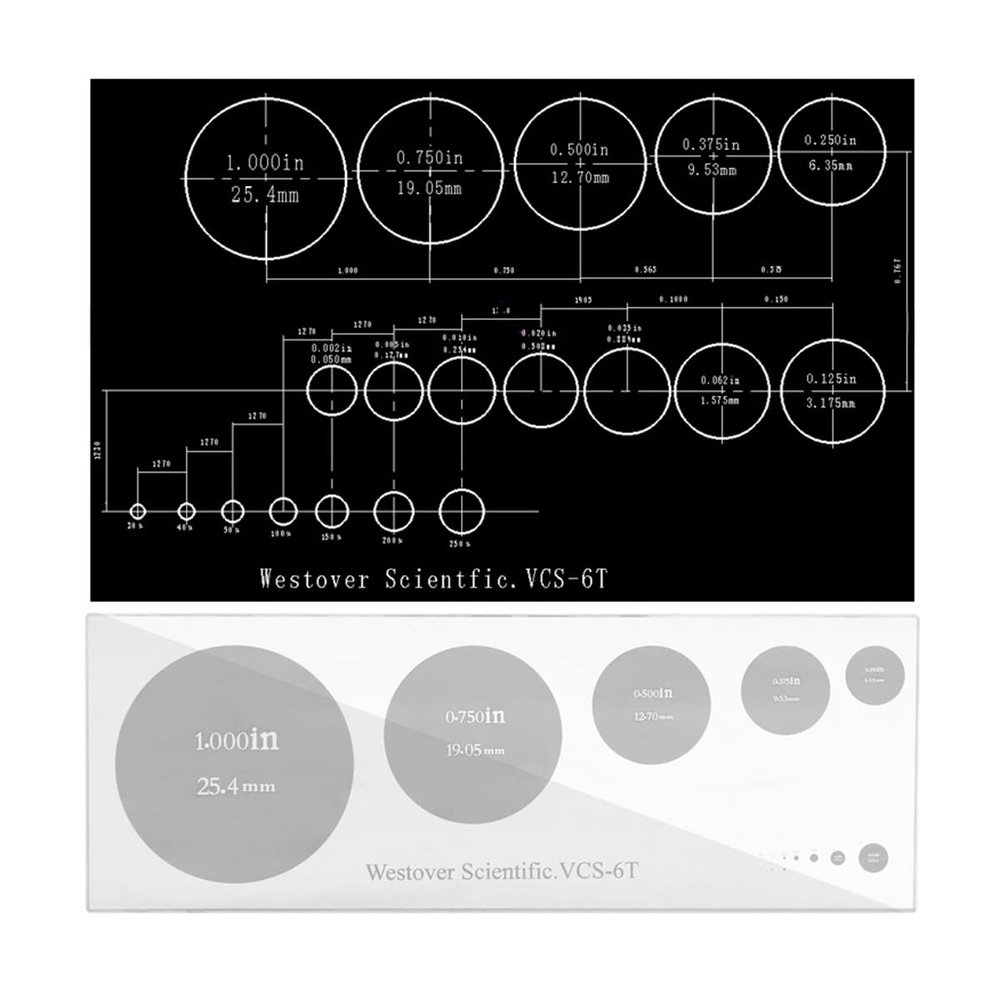 JOEBO Microscope Kit 0.01 Mm Microscope Glass Ruler Calibration Ruler DIV=0.01mm Microscope Measurement Microscope Lens Adapters(A)