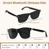 Jacuate Bluetooth Audio Smart Glasses for Women Men,Polarized Bluetooth Sunglasses with Open Ear Speaker,Voice Control, Hands-Free Calls & Built-in Microphone for iPhone Android Music/Work view 3