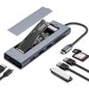 8-in-1 USB C Hub with M.2 NVMe SSD Enclosure, 4K HDMI, 100W PD, 10Gbps USB-C, USB3.1, SD/TF Card Reader for XPS, Dell, MacBook Pro, iPad Pro Upgraded view 1