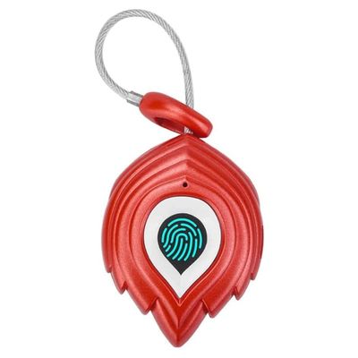 Fingerprint Padlock, Smart Keyless Security Locker Lock, Waterproof Anti-Theft USB Rechargea for School Locker, Gym, Door, Cabinet, Suitcase, Backpack (Color : Blue) (Red)