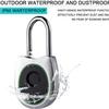 Fingerprint Padlock IP65 Anti-Theft Intelligent for Sports Gym School Out Door Fence Backpack Suitcase, Luggage Suitcase, Office, No App (Color : Pink) view 3