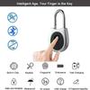 Fingerprint Padlock IP65 Anti-Theft Intelligent for Sports Gym School Out Door Fence Backpack Suitcase, Luggage Suitcase, Office, No App (Color : Pink) view 4