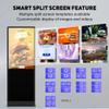 SIOXCFZ 37-inch Digital Signage Display, 2K FHD LCD Screen Indoor Floor Standing Kiosk Stand, Auto Media Android OS Display Advertising Player Poster with Remote Control, HDMI/WiFi/USB view 2