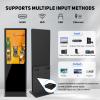 SIOXCFZ 37-inch Digital Signage Display, 2K FHD LCD Screen Indoor Floor Standing Kiosk Stand, Auto Media Android OS Display Advertising Player Poster with Remote Control, HDMI/WiFi/USB view 3