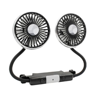 QIEIEI USB Car Fan,Electric Cooling Fan with 3 Speed,360 Degree Rotatable Backseat Car Fan,LED Cooling Air Small Fan