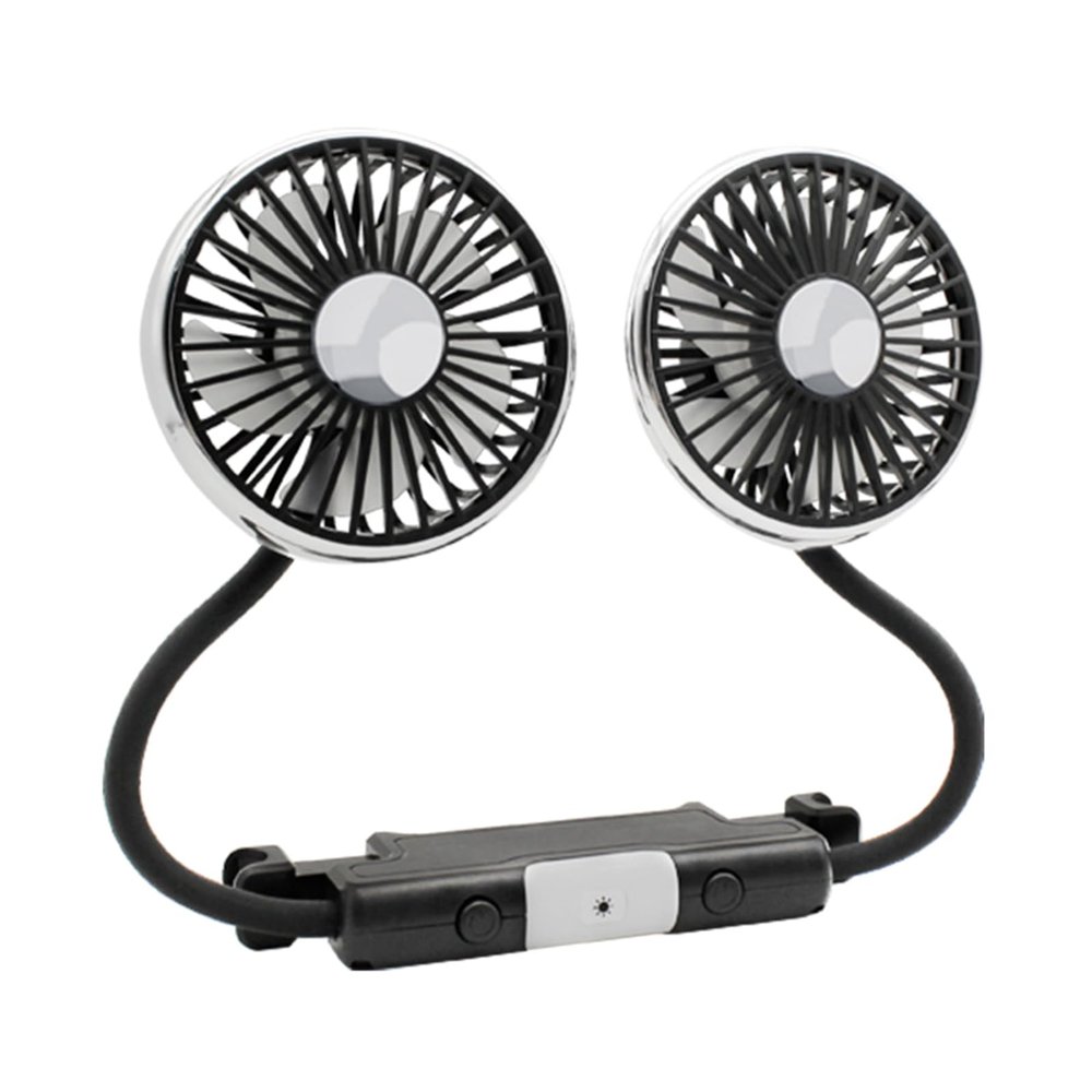 QIEIEI USB Car Fan,Electric Cooling Fan with 3 Speed,360 Degree Rotatable Backseat Car Fan,LED Cooling Air Small Fan