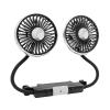 QIEIEI USB Car Fan,Electric Cooling Fan with 3 Speed,360 Degree Rotatable Backseat Car Fan,LED Cooling Air Small Fan view 1
