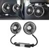 QIEIEI USB Car Fan,Electric Cooling Fan with 3 Speed,360 Degree Rotatable Backseat Car Fan,LED Cooling Air Small Fan view 2