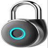 Fingerprint Padlock, Smart Padlock, High Security Padlock, USB Rechargea Anti- Theft Padlock for Locker, Gym, Door, Luggage, Suitcase, Wardrobes(Black) view 1