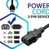 Rsqqact AC in Power Cord Outlet Socket Cable Plug Lead for Molecular Devices Thermo Max ThermoMax V-MAX Vmax EMax VersaMax Versa Max Microplate Reader view 2