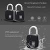 Fingerprint Padlock, Smart Padlock, High Security Padlock, USB Rechargea Anti- Theft Padlock, Suita for Locker, Gym, Door, Luggage, Suitcase, Handbags, Black view 3