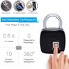 Fingerprint Padlock, Smart Padlock, High Security Padlock, USB Rechargea Anti- Theft Padlock, Suita for Locker, Gym, Door, Luggage, Suitcase, Handbags, Black view 4