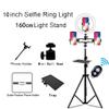 YUYUFA 10 Inch Video LED Selfie Light Lamp Photography Light with Phone Holder Tripod Stand for Makeup view 2