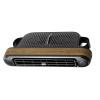 Car Headrest Cooling Fan, USB Powered, 3-Speed Dual Turbo, Bladeless Design, Black/Brown/Wood Grain (Black And Wood) view 1