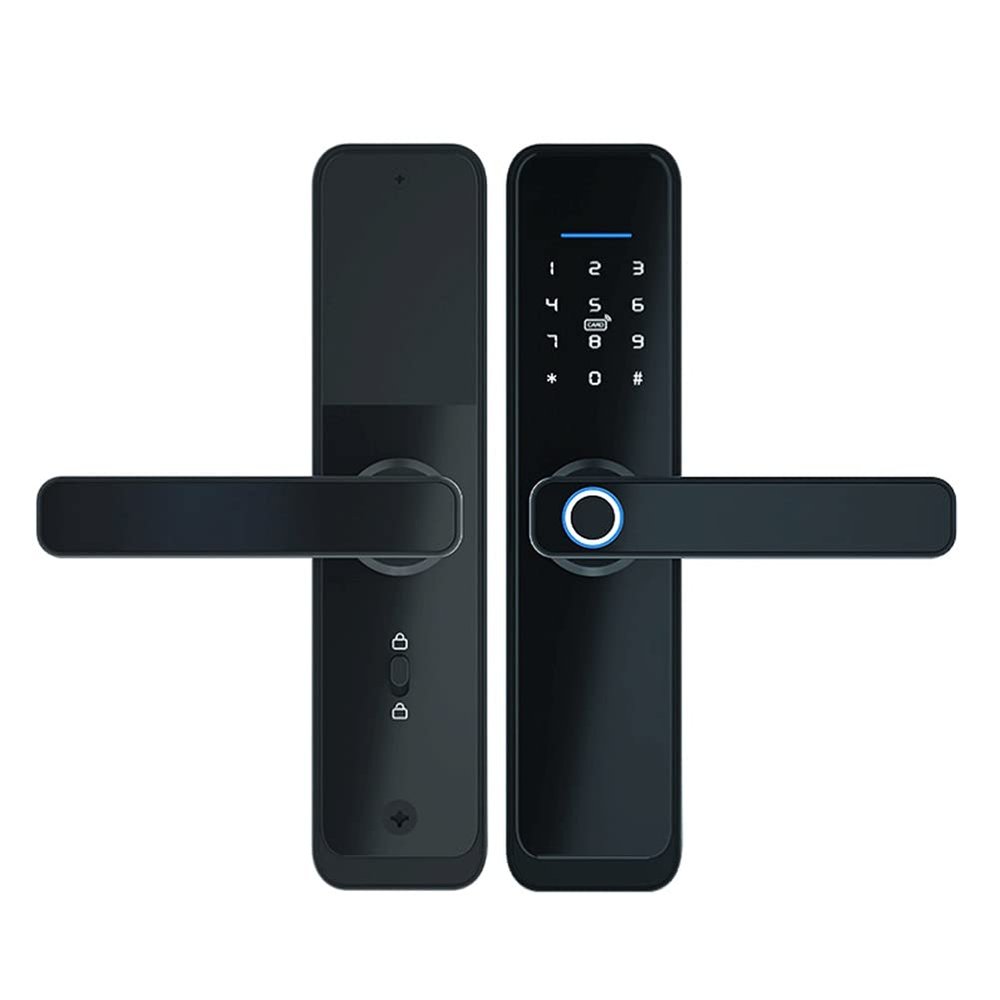 Fingerprint Smart Door Lock Electronic Password Card, Digital Password Fingerprint Lock (Size : 22PB9rrgle latch60 70)