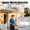 Fuers 4CH 4K Security Camera System, 2 pcs Wired PoE Dual Lens Cameras for Home Security Outdoors, 8MP 4 Channel NVR with 500G HDD for 24-7 Recording,Person Detection,Remote Access view 3
