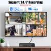 Fuers 4CH 4K Security Camera System, 2 pcs Wired PoE Dual Lens Cameras for Home Security Outdoors, 8MP 4 Channel NVR with 500G HDD for 24-7 Recording,Person Detection,Remote Access view 4