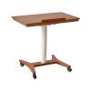 CSPJPIZIYB Mobile Standing Desk, Folding Rolling Desk, Lifting Lectern Podium Stand, Adjustable Height Laptop Cart, for Home, Office, Classroom(Brown,80cm) view 1