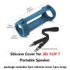 ZLiT Silicone Cover Case for JBL FLIP 7 Portable Speaker Carrying Strap Cover Sleeve Skin with Strap (Blue) view 2
