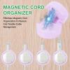PATIKIL Cable Organizer Holder, 12 Pcs Magnetic Spring Desk Cable Management Clips Adhesive Cord Holder Keeper for Office Desktop Wall Car, Purple view 3