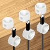 PATIKIL Cable Organizer Holder, 6 Pcs Magnetic Spring Desk Cable Management Clips Adhesive Cord Holder Keeper for Office Desktop Wall Car, White view 1