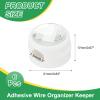 PATIKIL Cable Organizer Holder, 6 Pcs Magnetic Spring Desk Cable Management Clips Adhesive Cord Holder Keeper for Office Desktop Wall Car, White view 2
