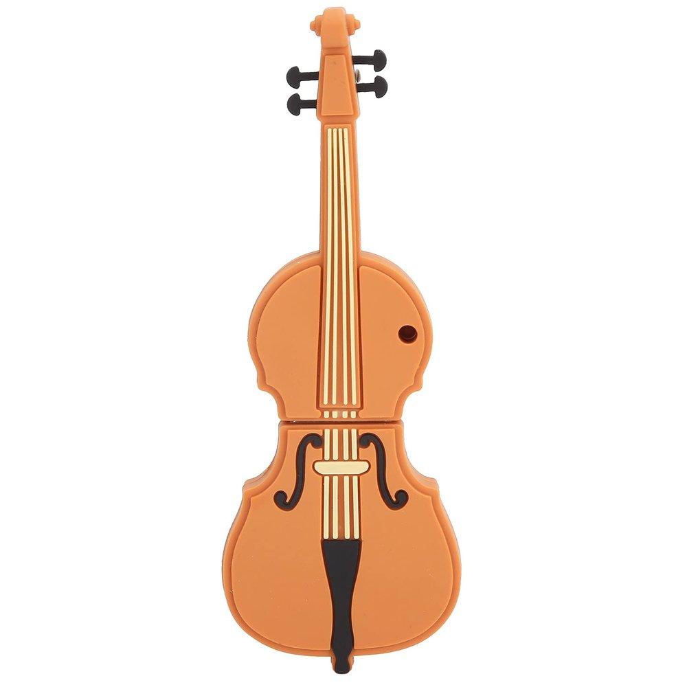 Mtlavishness Violin Shaped USB Flash Drive with Cute Appearance and Plug and Play Feature for Home and Office Use 128GB Capacity Suitable for 7 8 10 Vista Unix 2000 ME NT Linux (64GB)