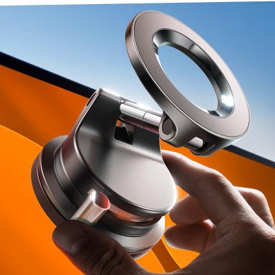 LISEN for Magsafe Car Mount, Cell Phone Holders for Your Car, Magnetic Car Accessories for Women Men Interior Jeep Truck, Vacuum SuctionPro Gifts for Him Kits, for iPhone 17-12 Pro Max Plus, Black