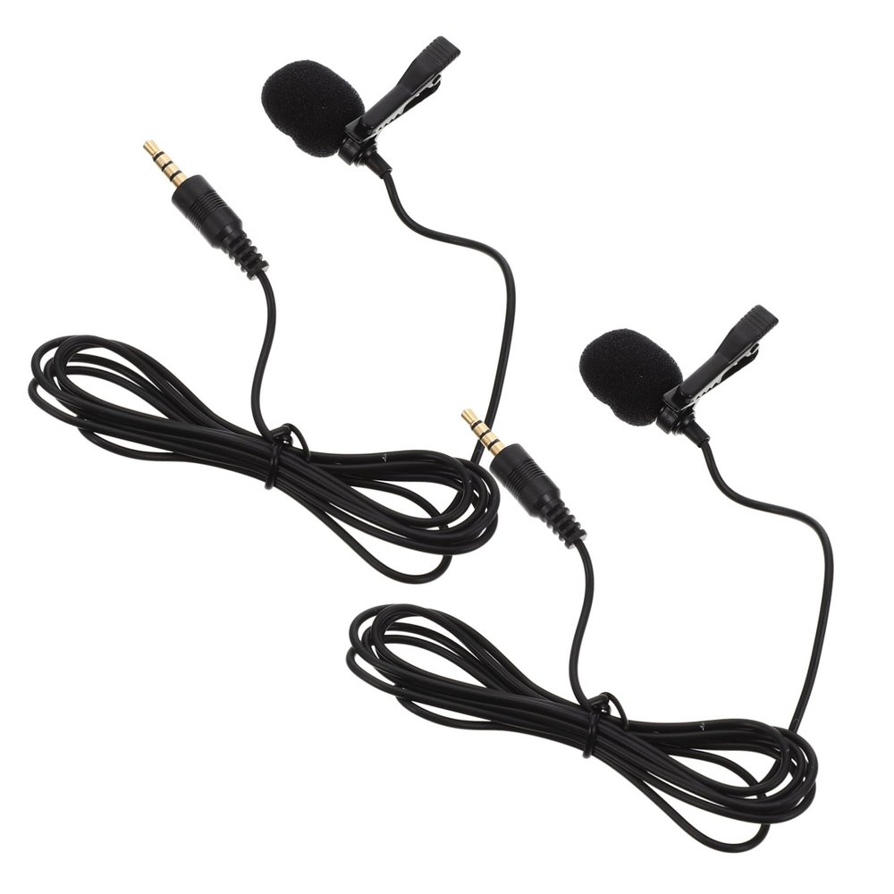 Yardwe 2pcs Portable Laptop Mic Cellphone Lapel Microphone Craftsmanship for Recording Streaming