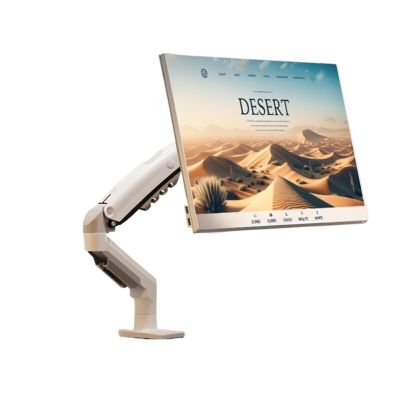 CZPBXOX F80 White Computer Monitor Stand Cantilever Screen Desktop Desktop Heightening Stand Lifting Rotation Stretch