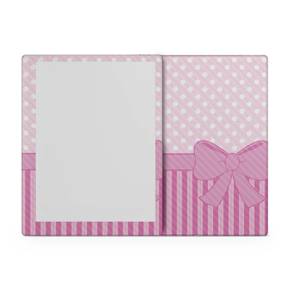 Carbon Fiber Tablet Skin Compatible with BOOX Go 10.3 (2024) - Pink Present - Premium 3M Vinyl Protective Wrap Decal Cover - Easy to Apply | Crafted in The USA by MightySkins
