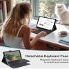 Keyboard Case for Lenovo Tab M10 5G 10.6 inch TB360ZU 2023 Tablet, Wireless Keyboard Multi Angle Bracket Protective Cover and Mouse, PU Soft Silicon Border (Purple,TouchPad) view 2